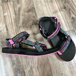 Teva Kids' Multicolor Sandals with Pink Accents